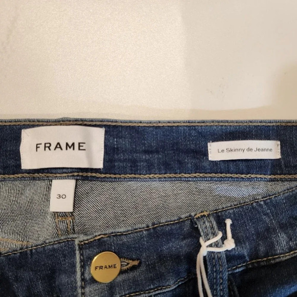 FRAME Le Skinny De Jeanne Colorblock Pocket Mid Rise Ankle Skinny SZ 30 NWT - Picture 8 of 12